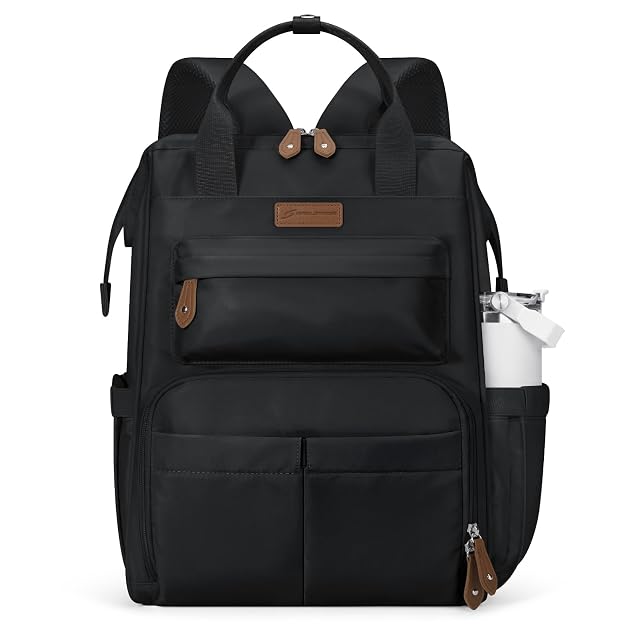 Maelstrom laptop backpack with its hidden back-panel security pocket open