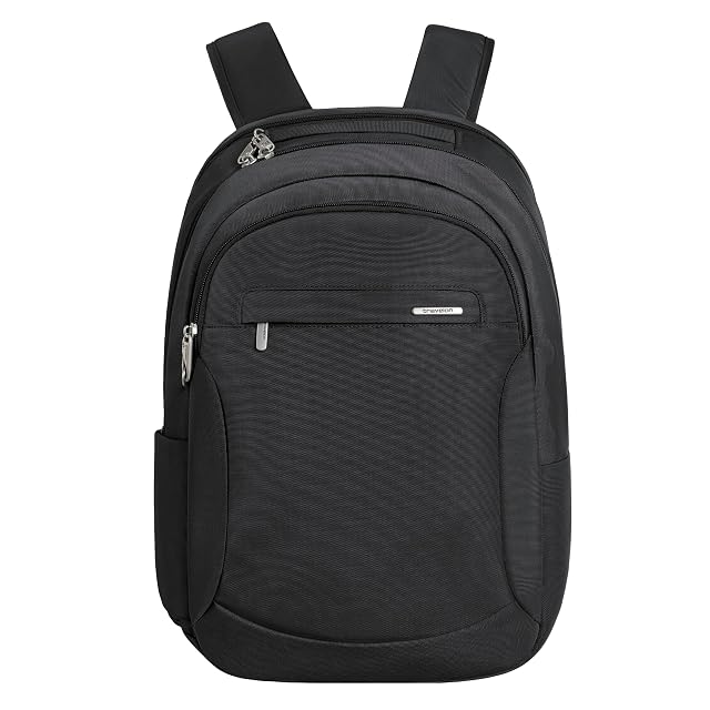 Travelon Anti-Theft Classic Large backpack with its rear locking laptop compartment open