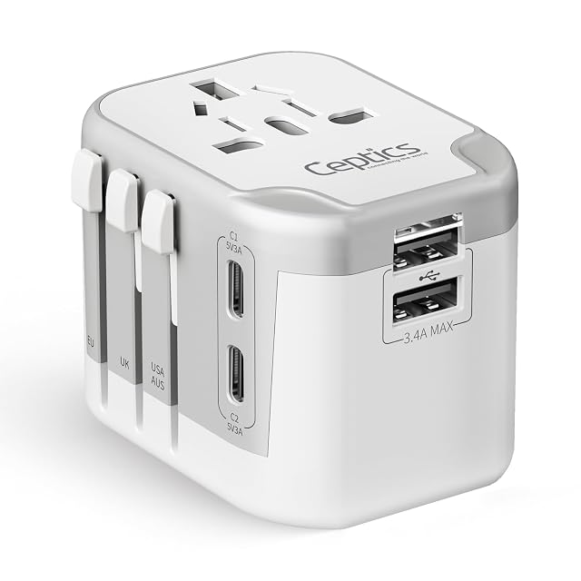 Ceptics 5-in-1 international travel adapter