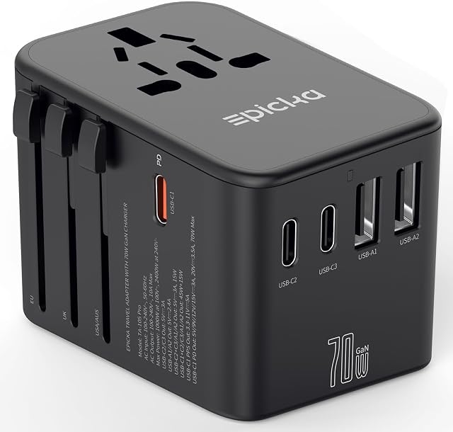 EPICKA GaN universal travel adapter