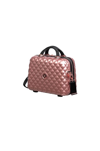 it luggage Glitzy hardside vanity case in metallic rose gold