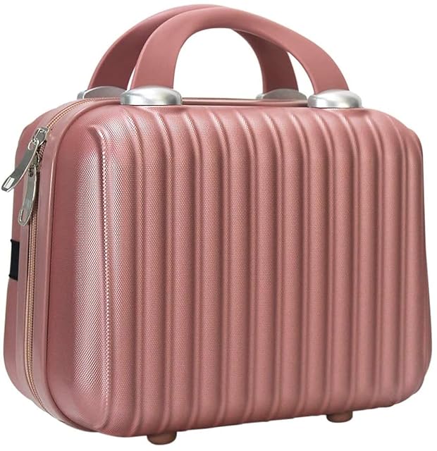 JZRTravel 11 inch hard shell cosmetic case opened to show its two layers
