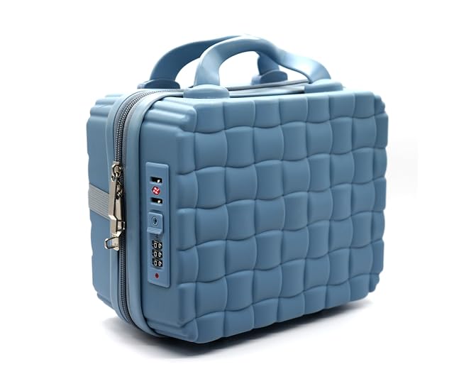 SINIVORA 10 inch hard shell travel makeup case with its combination lock