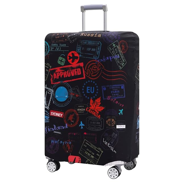 Travelkin stretch suitcase cover showing its two top handle openings