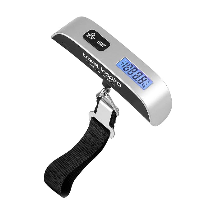 travel inspira digital luggage scale with a backlit display