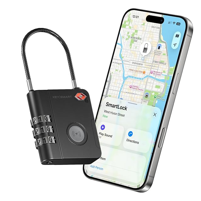 KeySmart SmartLock TSA combination lock with Find My tracking