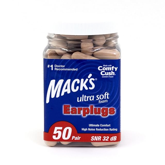 Mack's soft foam earplugs bulk pack