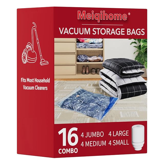 MEIQIHOME vacuum compression bags with electric pump