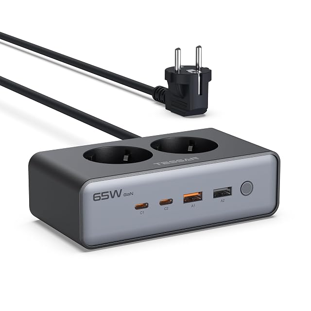 TESSAN 6-in-1 travel power strip