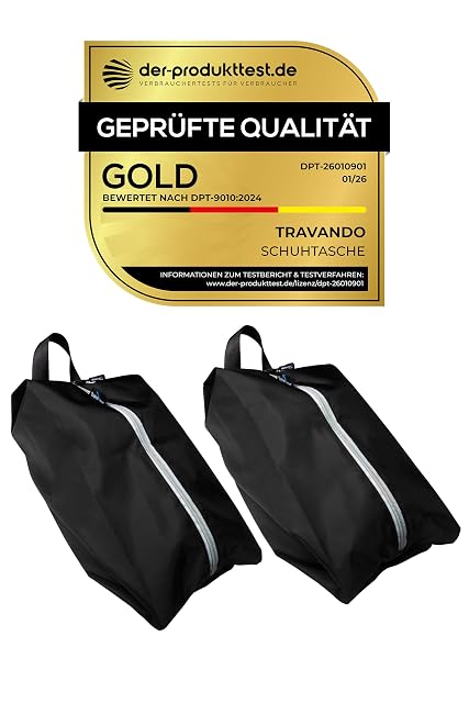 TRAVANDO waterproof shoe bags, two-pack